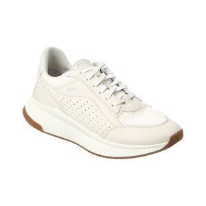 Hugo Boss Titanium Evo Leather Running Sneaker, Brown